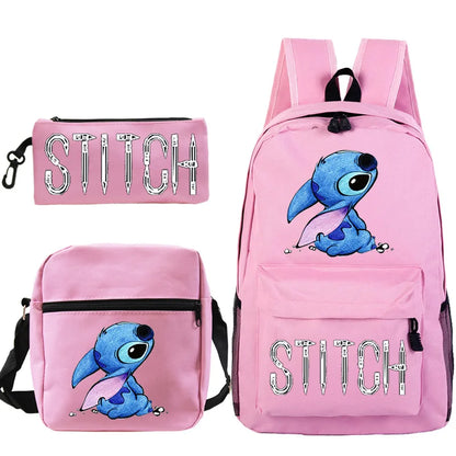 3pcs/Set Disney Stitch Kids Backpack