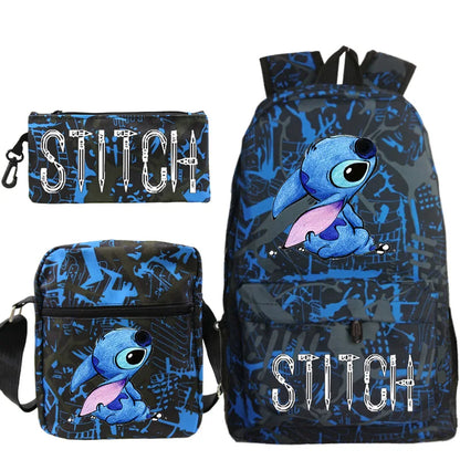 3pcs/Set Disney Stitch Kids Backpack