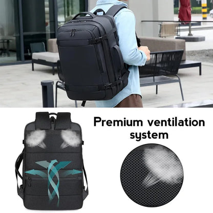 Expandable USB Travel Backpack