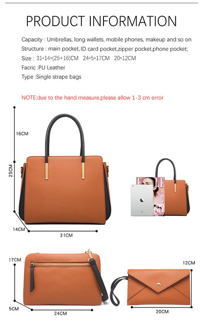 Designer Bags Luxury 4 Pcs Set Women