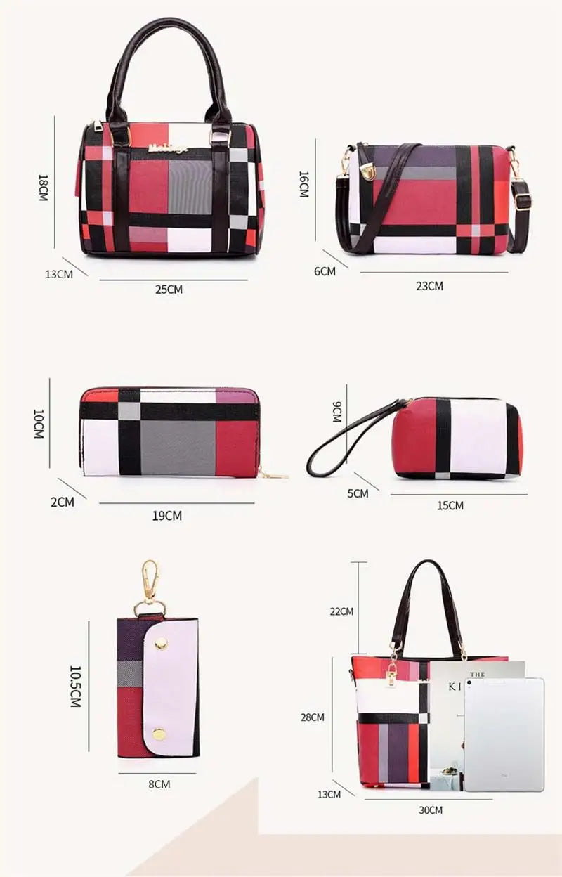 New Fashion Luxury Handbags New 6 PCS Set