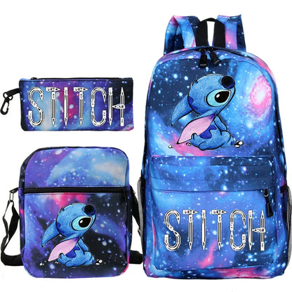 3pcs/Set Disney Stitch Kids Backpack