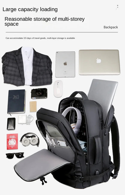 Expandable USB Travel Backpack